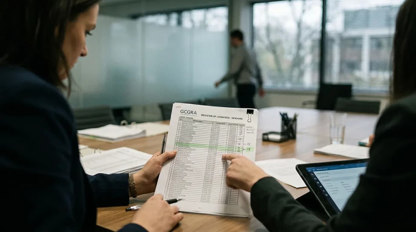 GCGRA Register Shows 18 Vendor Licensees as UAE Supplier Layer Outpaces the Public Operator Roster